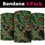 Green Indigenous Dragonfly Australia Neck Gaiter Aboriginal Art - Aussie Hoodie