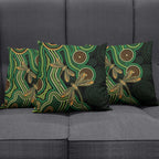 Green Indigenous Dragonfly Australia Pillow Cover Aboriginal Art - Aussie Hoodie