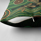 Green Indigenous Dragonfly Australia Pillow Cover Aboriginal Art - Aussie Hoodie