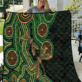 Green Indigenous Dragonfly Australia Quilt Aboriginal Art - Aussie Hoodie