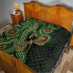Green Indigenous Dragonfly Australia Quilt Aboriginal Art - Aussie Hoodie