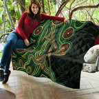 Green Indigenous Dragonfly Australia Quilt Aboriginal Art - Aussie Hoodie