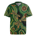Green Indigenous Dragonfly Australia Rugby Jersey Aboriginal Art - Aussie Hoodie