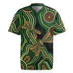 Green Indigenous Dragonfly Australia Rugby Jersey Aboriginal Art - Aussie Hoodie