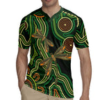 Green Indigenous Dragonfly Australia Rugby Jersey Aboriginal Art - Aussie Hoodie