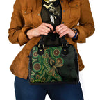 Green Indigenous Dragonfly Australia Shoulder Handbag Aboriginal Art - Aussie Hoodie
