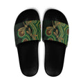 Green Indigenous Dragonfly Australia Slide Sandals Aboriginal Art - Aussie Hoodie