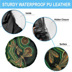 Green Indigenous Dragonfly Australia Spare Tire Cover Aboriginal Art - Aussie Hoodie