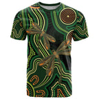 Green Indigenous Dragonfly Australia T Shirt Aboriginal Art - Aussie Hoodie