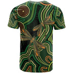 Green Indigenous Dragonfly Australia T Shirt Aboriginal Art - Aussie Hoodie