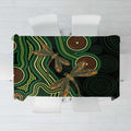Green Indigenous Dragonfly Australia Tablecloth Aboriginal Art - Aussie Hoodie