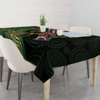 Green Indigenous Dragonfly Australia Tablecloth Aboriginal Art - Aussie Hoodie