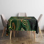 Green Indigenous Dragonfly Australia Tablecloth Aboriginal Art - Aussie Hoodie