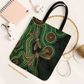 Green Indigenous Dragonfly Australia Tote Bag Aboriginal Art - Aussie Hoodie