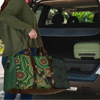 Green Indigenous Dragonfly Australia Travel Bag Aboriginal Art - Aussie Hoodie