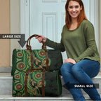 Green Indigenous Dragonfly Australia Travel Bag Aboriginal Art - Aussie Hoodie