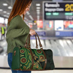 Green Indigenous Dragonfly Australia Travel Bag Aboriginal Art - Aussie Hoodie