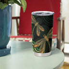 Green Indigenous Dragonfly Australia Tumbler Cup Aboriginal Art - Aussie Hoodie