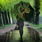 Green Indigenous Dragonfly Australia Umbrella Aboriginal Art - Aussie Hoodie