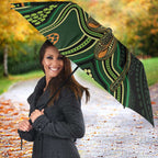 Green Indigenous Dragonfly Australia Umbrella Aboriginal Art - Aussie Hoodie