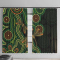 Green Indigenous Dragonfly Australia Window Curtain Aboriginal Art - Aussie Hoodie