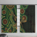 Green Indigenous Dragonfly Australia Window Curtain Aboriginal Art - Aussie Hoodie