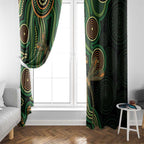 Green Indigenous Dragonfly Australia Window Curtain Aboriginal Art - Aussie Hoodie