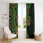Green Indigenous Dragonfly Australia Window Curtain Aboriginal Art - Aussie Hoodie