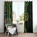 Green Indigenous Dragonfly Australia Window Curtain Aboriginal Art - Aussie Hoodie