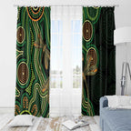 Green Indigenous Dragonfly Australia Window Curtain Aboriginal Art - Aussie Hoodie