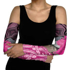 Australia Indigenous Arm Sleeves Breast Cancer Pink Robin Bottlebrush Aboriginal Art - Aussie Hoodie