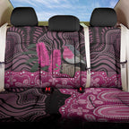 Australia Indigenous Back Car Seat Cover Breast Cancer Pink Robin Bottlebrush Aboriginal Art - Aussie Hoodie