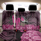 Australia Indigenous Back Car Seat Cover Breast Cancer Pink Robin Bottlebrush Aboriginal Art - Aussie Hoodie