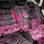 Australia Indigenous Back Car Seat Cover Breast Cancer Pink Robin Bottlebrush Aboriginal Art - Aussie Hoodie