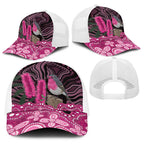 Australia Indigenous Baseball Net Cap Breast Cancer Pink Robin Bottlebrush Aboriginal Art - Aussie Hoodie