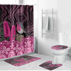 Australia Indigenous Bathroom Set Breast Cancer Pink Robin Bottlebrush Aboriginal Art - Aussie Hoodie