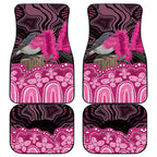 Australia Indigenous Car Mats Breast Cancer Pink Robin Bottlebrush Aboriginal Art - Aussie Hoodie