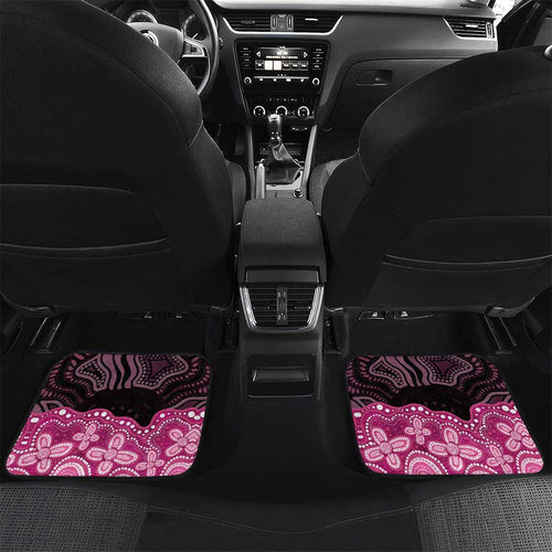 Australia Indigenous Car Mats Breast Cancer Pink Robin Bottlebrush Aboriginal Art - Aussie Hoodie