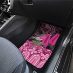 Australia Indigenous Car Mats Breast Cancer Pink Robin Bottlebrush Aboriginal Art - Aussie Hoodie