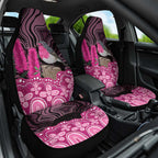 Australia Indigenous Car Seat Cover Breast Cancer Pink Robin Bottlebrush Aboriginal Art - Aussie Hoodie