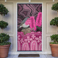 Australia Indigenous Door Cover Breast Cancer Pink Robin Bottlebrush Aboriginal Art - Aussie Hoodie