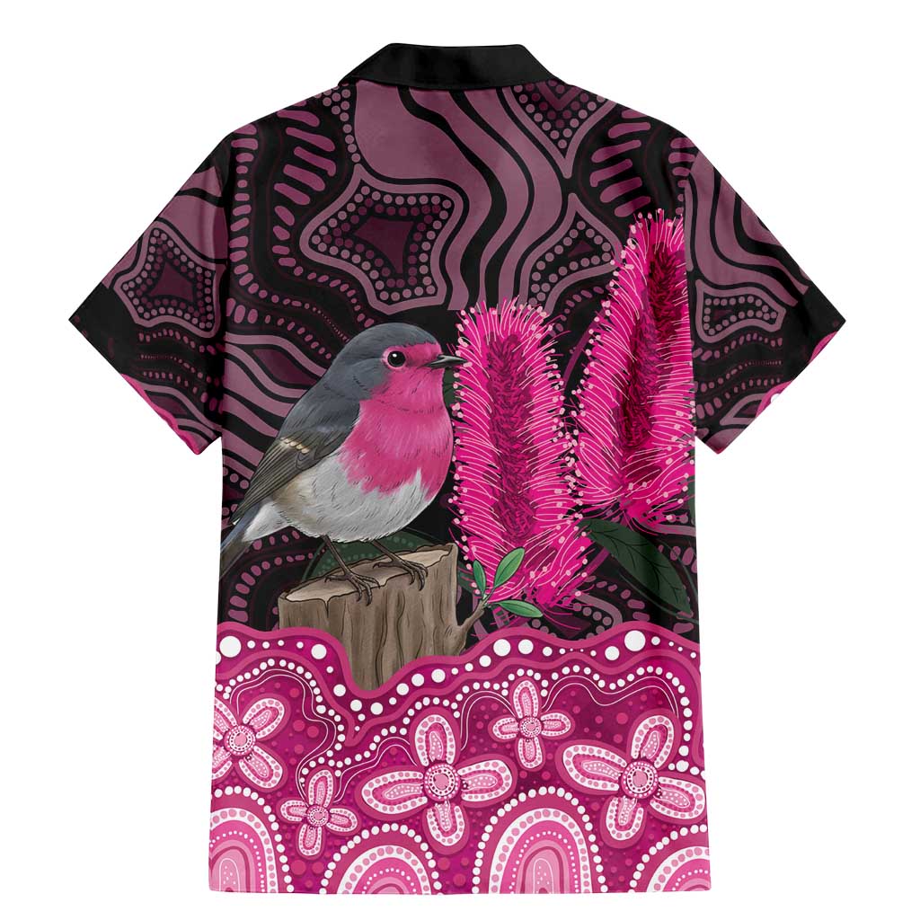 Australia Indigenous Family Matching Mermaid Dress and Hawaiian Shirt Breast Cancer Pink Robin Bottlebrush Aboriginal Art - Aussie Hoodie