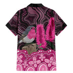 Australia Indigenous Family Matching Mermaid Dress and Hawaiian Shirt Breast Cancer Pink Robin Bottlebrush Aboriginal Art - Aussie Hoodie