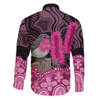 Australia Indigenous Family Matching Mermaid Dress and Hawaiian Shirt Breast Cancer Pink Robin Bottlebrush Aboriginal Art - Aussie Hoodie