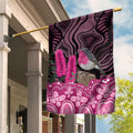 Australia Indigenous Garden Flag Breast Cancer Pink Robin Bottlebrush Aboriginal Art - Aussie Hoodie