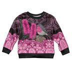 Australia Indigenous Kid Ugly Christmas Sweater Breast Cancer Pink Robin Bottlebrush Aboriginal Art - Aussie Hoodie