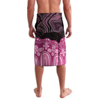 Australia Indigenous Lavalava Breast Cancer Pink Robin Bottlebrush Aboriginal Art - Aussie Hoodie