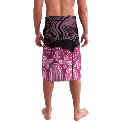 Australia Indigenous Lavalava Breast Cancer Pink Robin Bottlebrush Aboriginal Art - Aussie Hoodie