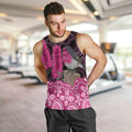 Australia Indigenous Men Tank Top Breast Cancer Pink Robin Bottlebrush Aboriginal Art - Aussie Hoodie