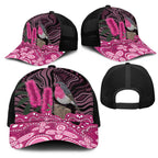 Australia Indigenous Mesh Trucker Cap Breast Cancer Pink Robin Bottlebrush Aboriginal Art - Aussie Hoodie